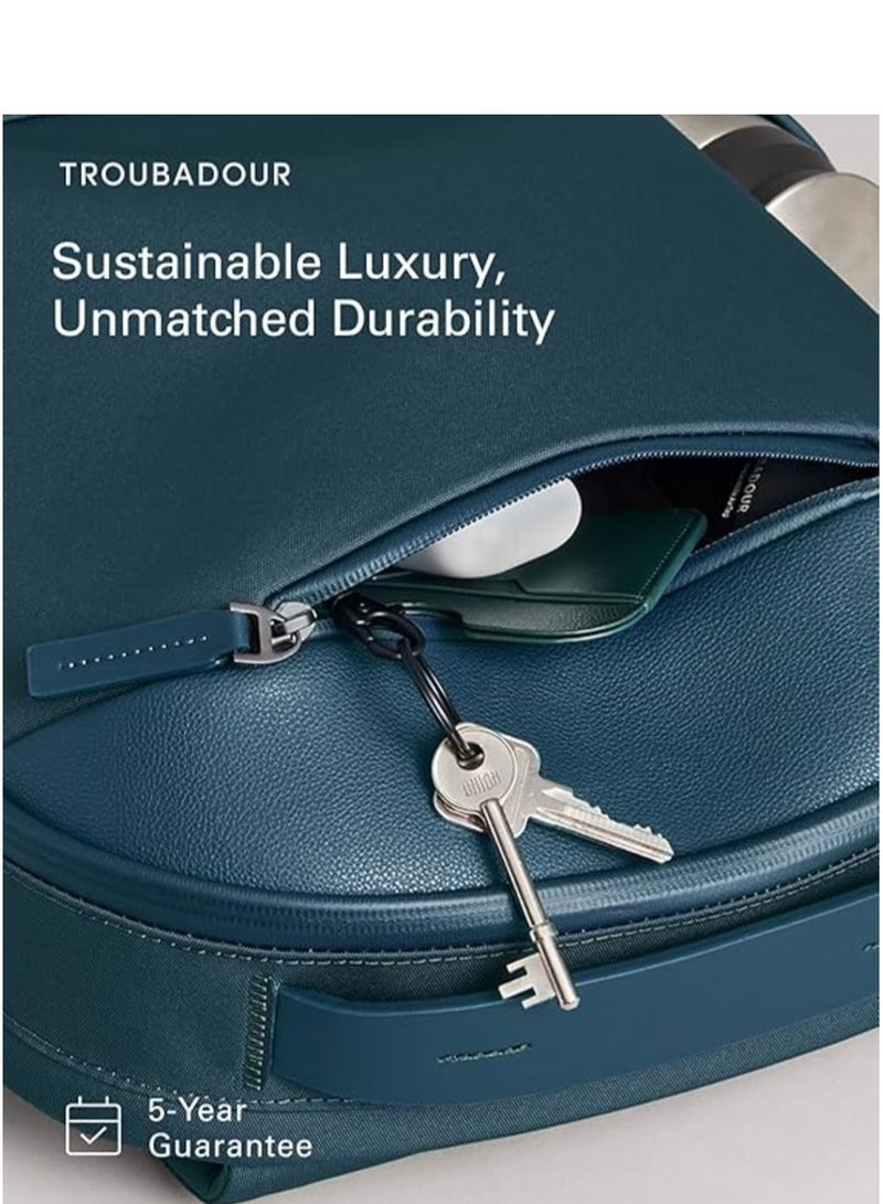 Troubadour Apex Compact Backpack 3.0 Premium Versatile Backpack Made of Lightweight, Waterproof Great for Travel, Work, the Gym, Sports, Airforce Blue - Image 4