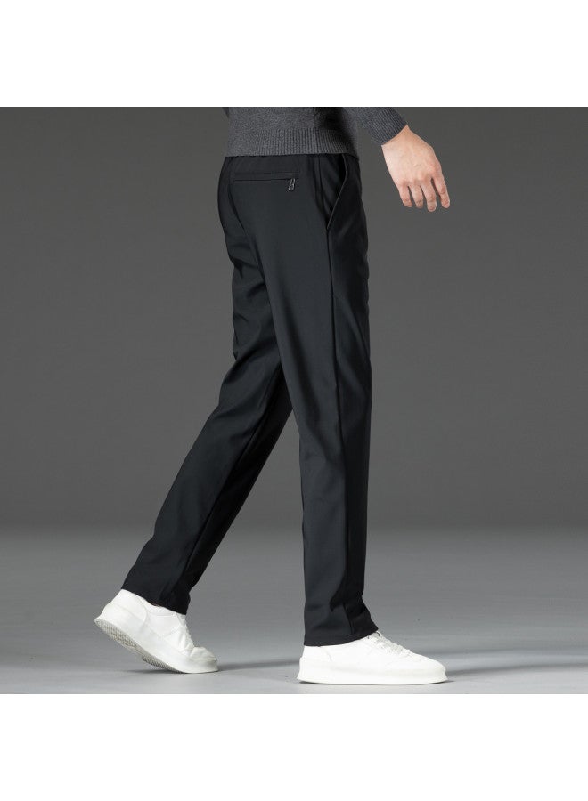Fapai Autumn Elastic Waist Drawstring Business Men's Trousers Casual Pants Long Pants For Men - Image 5