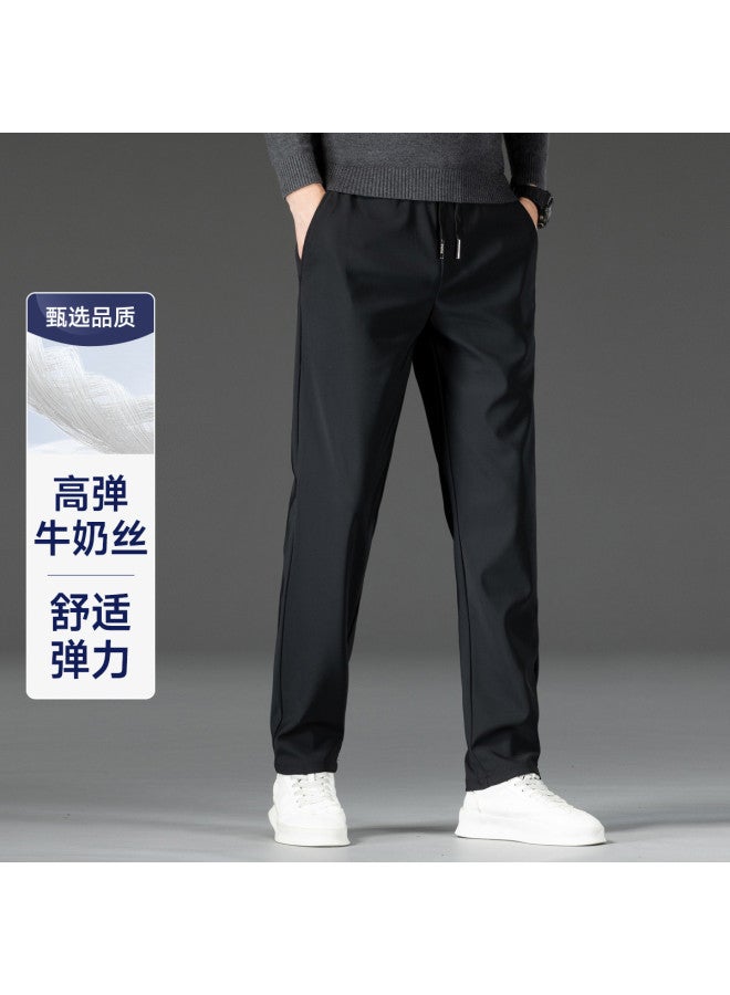Fapai Autumn Elastic Waist Drawstring Business Men's Trousers Casual Pants Long Pants For Men - Image 2