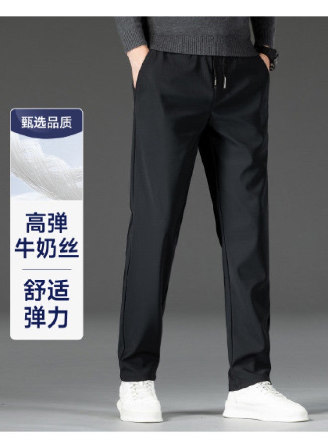 Fapai Autumn Elastic Waist Drawstring Business Men's Trousers Casual Pants Long Pants For Men - Image 1