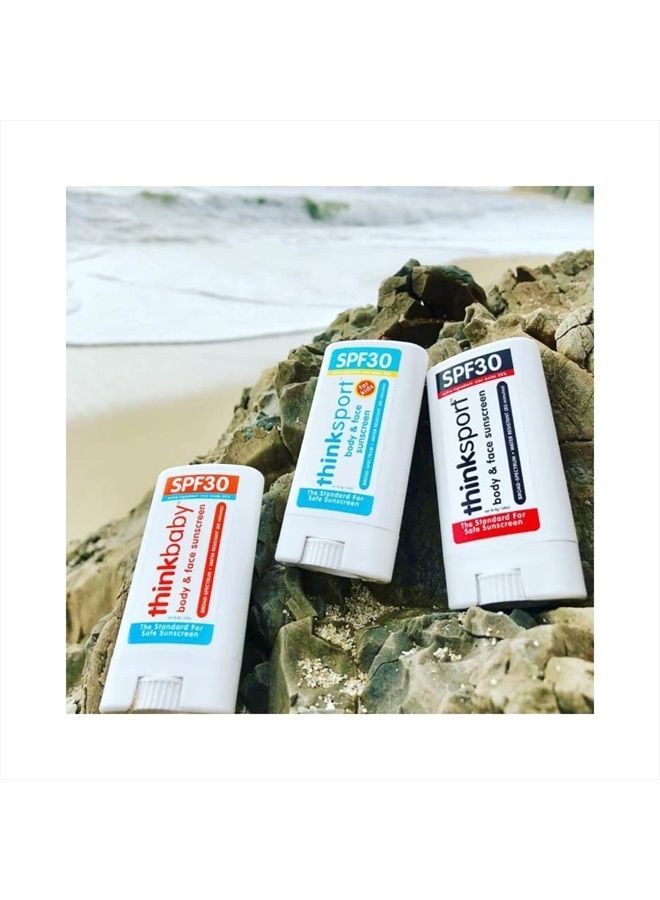 Thinksport Kids SPF 30 Mineral Sunscreen Stick – Safe, Natural, Water Resistant Sun Cream for Children – Vegan Broad Spectrum Sun Protection – Reef Friendly Travel Stick, 0.64oz - Image 5