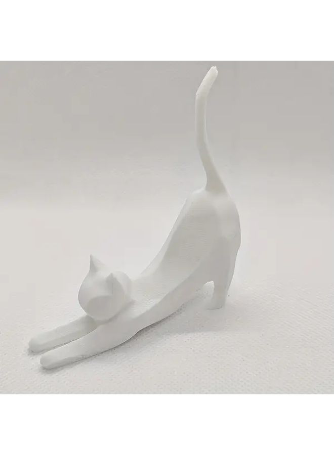 Black Cat Ring Holder 3D Printed Jewelry Organizer 3 25x3 06 Inch Desktop Decor - Image 5