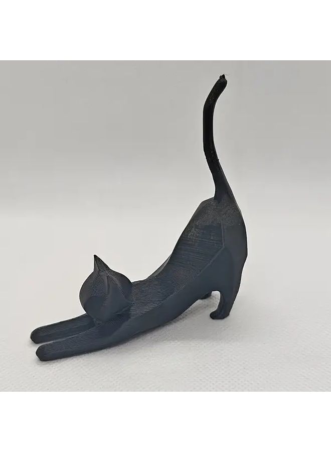 Black Cat Ring Holder 3D Printed Jewelry Organizer 3 25x3 06 Inch Desktop Decor - Image 4