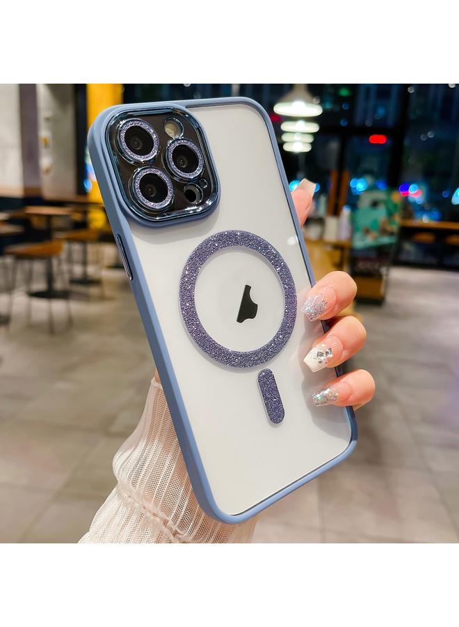 زبون جراب لهاتف iPhone 12 Pro MagSafe بلون متدرج لامع من مادة TPU + جراب هاتف أكريليك مع فيلم عدسة - Image 1