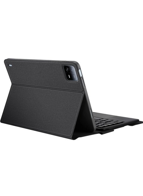 Keyboard Case for Xiaomi Pad 6 / Pad 6 Pro 11 Inch 2023 Tablet, Slim PU Stand Cover with Magnetically Detachable Wireless Bluetooth Keyboard