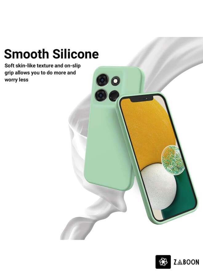 Zaboon Protective Case For Infinix Smart 7 African Pure Color Liquid Silicone Shockproof - Image 3
