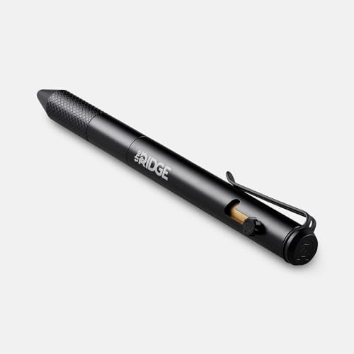 The Ridge Ridge Bolt Action Pen - CNC Machined Everyday Carry Pen, Knurled Grip, Pressurized Refill, Manganese Spring Steel Clip, Compact Pocket EDC Pen with Schmidt EasyFlow 9000 (Royal Black) - Image 4