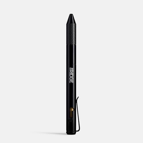 The Ridge Ridge Bolt Action Pen - CNC Machined Everyday Carry Pen, Knurled Grip, Pressurized Refill, Manganese Spring Steel Clip, Compact Pocket EDC Pen with Schmidt EasyFlow 9000 (Royal Black) - Image 5