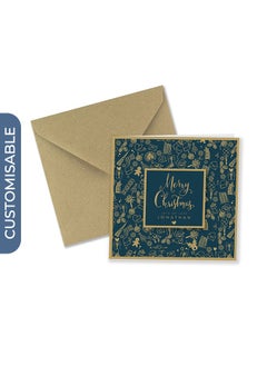 Personalised Merry Christmas Greeting Card - Elegant Design with Custom Message Option
