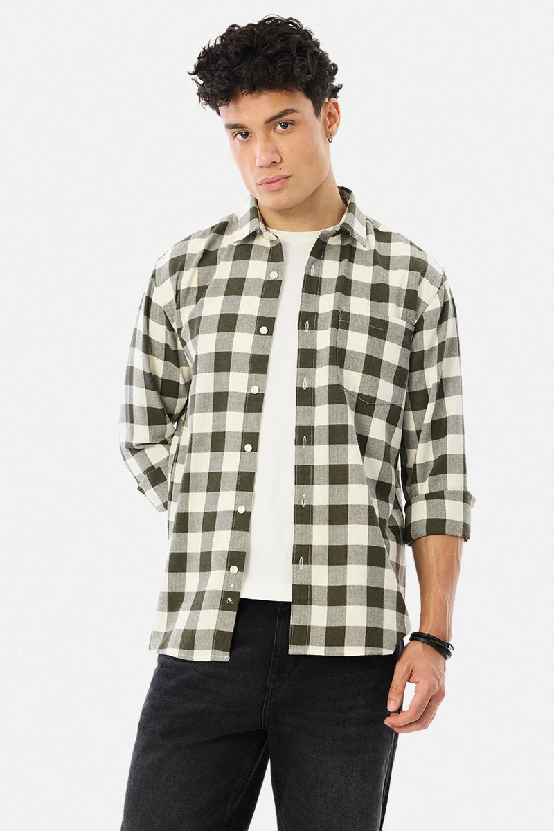 SNITCH Regular Fit Checks Shirt