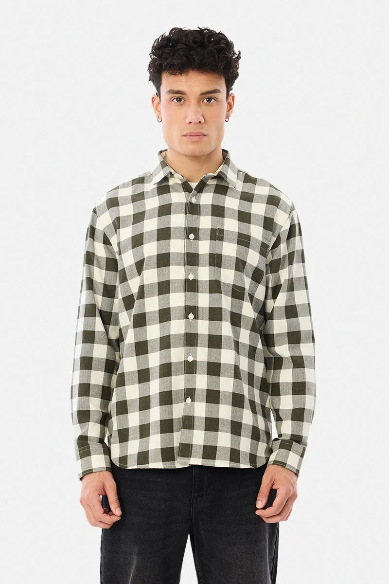 سنيتش قميص كاروهات بقصة عادية