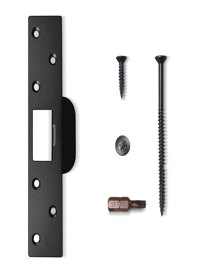 MOSECYOU Extra Long Door Strike Plate 7", Heavy Duty Version, Oversized Striker to Repair Damaged Worn Frame/Slot/Jamb, Large Hole to Fix Latch Sticking, Security Reinforcement Plate - Image 1