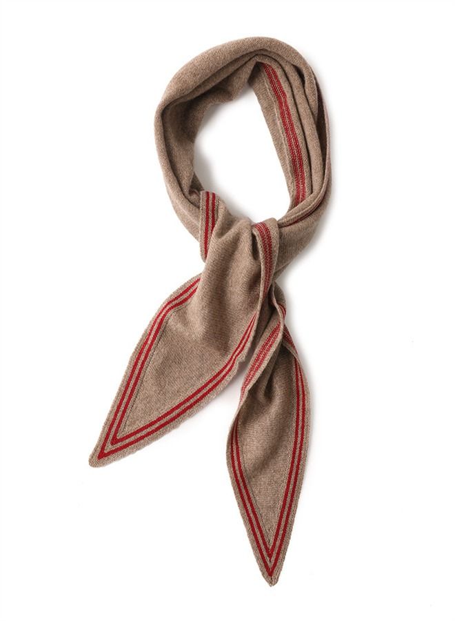 Loquat Korean Version Warm And Versatile Triangular Small Scarf  - Image 1