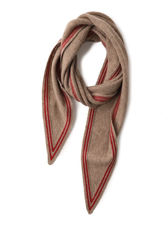 Loquat Korean Version Warm And Versatile Triangular Small Scarf  - Image 2