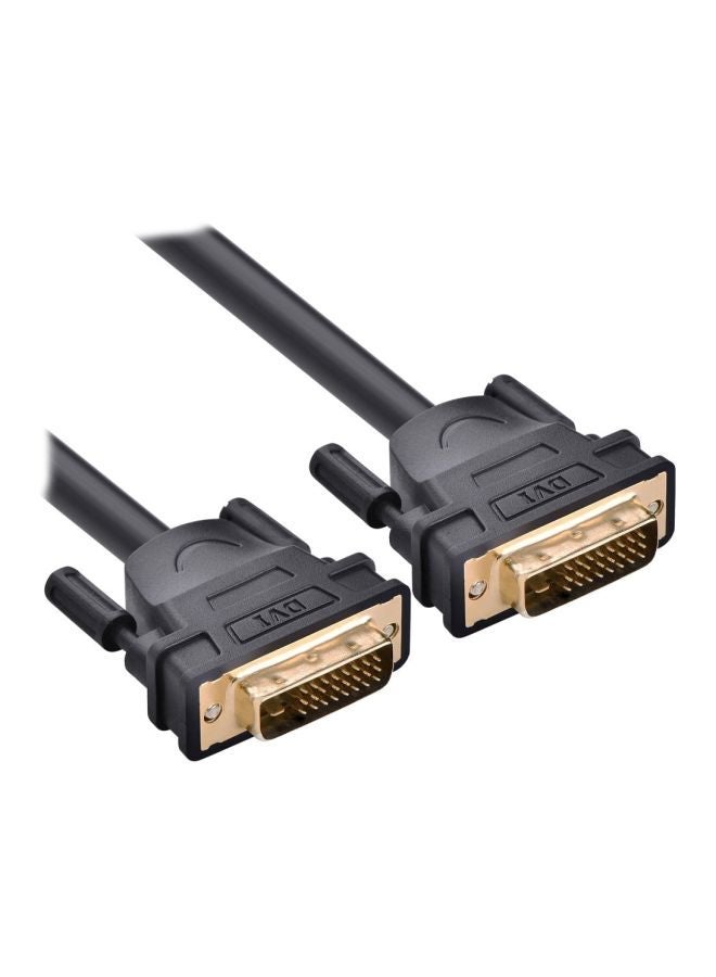NIBEMINENT DVI-D Male Dual Link Digital Video Convertible Adapter Black/Gold  - Image 1