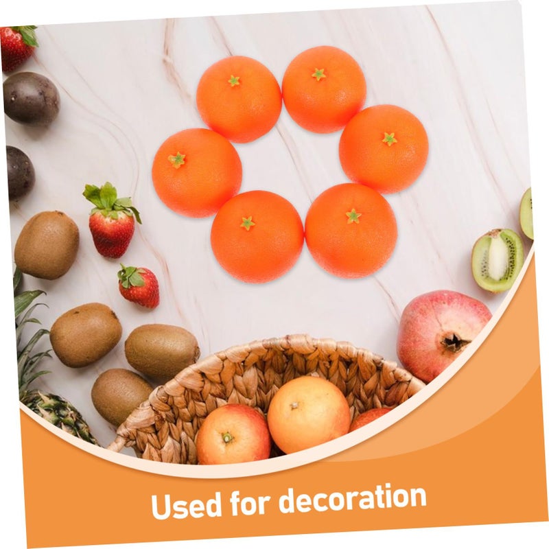 6Pcs Artificial Orange Decor Faux Fruit Home Display Photography Prop - Image 4