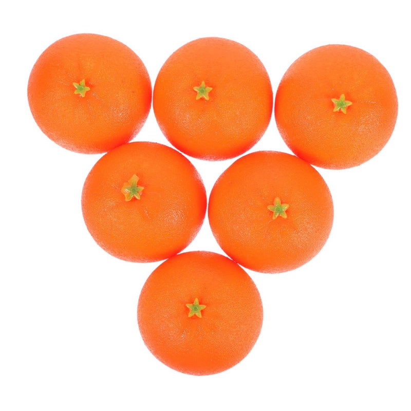6Pcs Artificial Orange Decor Faux Fruit Home Display Photography Prop - Image 2