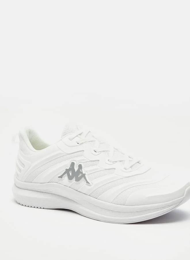 Kappa Men's Textured Sneakers Shoes with Lace-Up Closure White