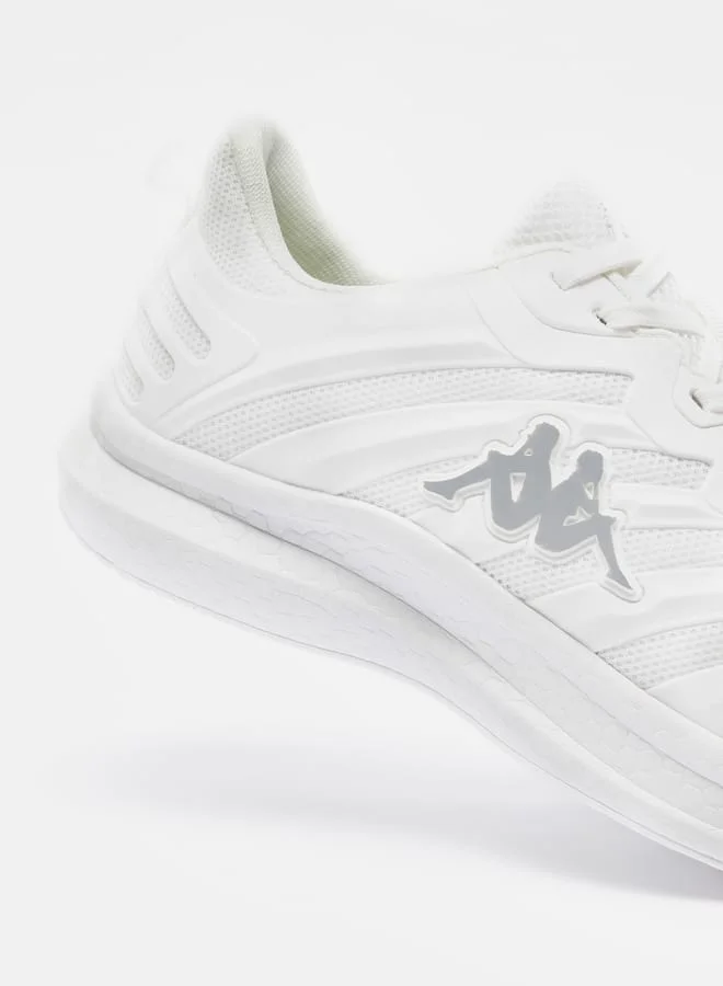 Kappa Men's Textured Sneakers Shoes with Lace-Up Closure White