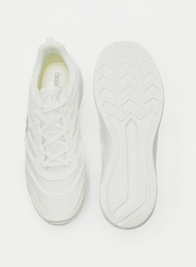 Kappa Men's Textured Sneakers Shoes with Lace-Up Closure White