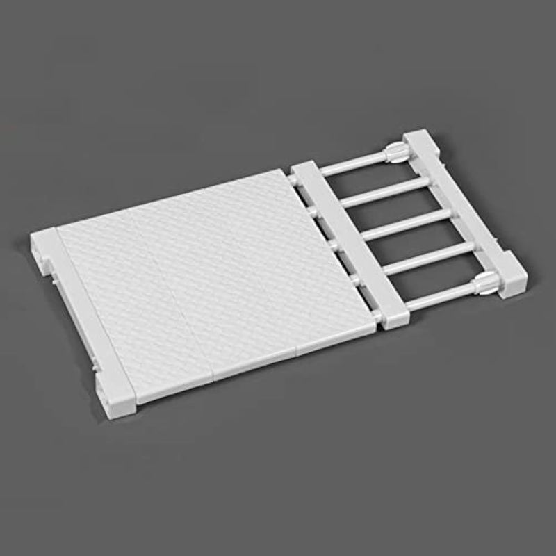 HabiWell Scalable Closet Storage Shelf Wall Mounted Kitchen Rack Space Saving Wardrobe Decorative White Adjustable Organizer Shelves Cabinet Holders Length 14562165 inch Width 944 inch