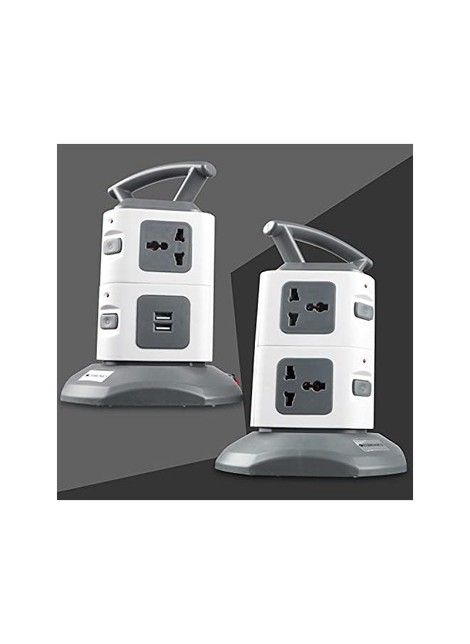 ZEBRONICS ZEB-PS5320 USB Plus with 2500W Power Extension Socket 5 Universal sockets with 2 USB Ports, Circuit Breaker, Power On/Off Switch and an LED Indicator