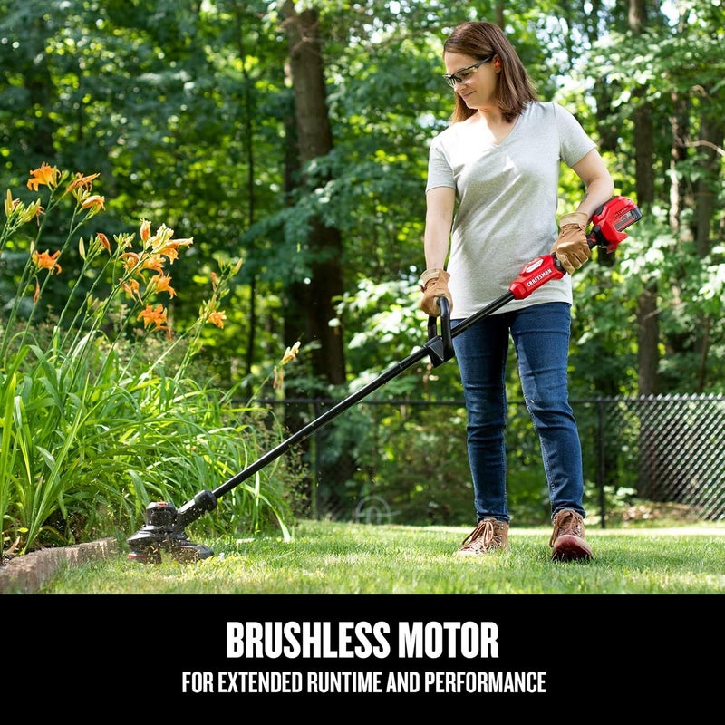 CRAFTSMAN CRAFTSMAN V20 RP Cordless String Trimmer Brushless 50Ah Battery  Charger Included CMCST930P1  - Image 4
