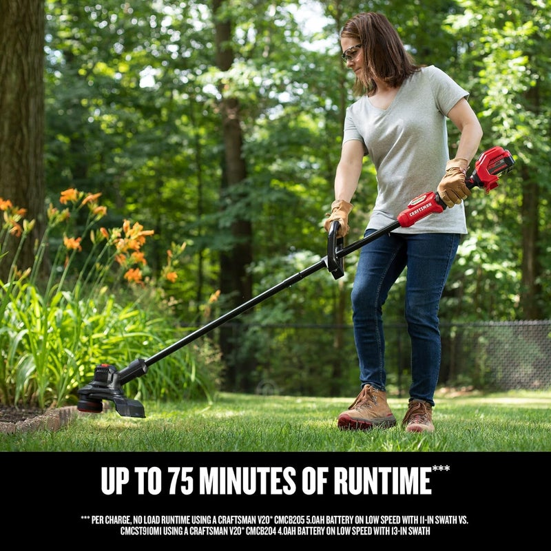 CRAFTSMAN CRAFTSMAN V20 RP Cordless String Trimmer Brushless 50Ah Battery  Charger Included CMCST930P1  - Image 3