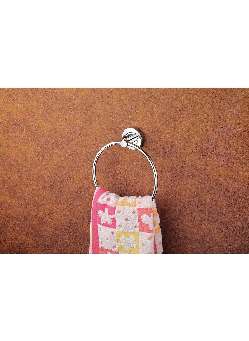 iSTAR iSTAR Stainless Steel 304 Grade Chrome Finished Round Napkin Ring/Towel Ring Stand/Napkin Holder/Towel Hanger/Towel Holder for Bathroom/Kitchen/Wash Basin (Silver)  - Image 4