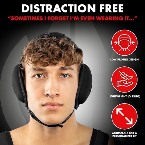 Matman Dynasty Adult Wrestling Headgear – Men & Women’s Soft & Comfortable Protective Ear Guards for Wrestling, BJJ & MMA (Black) - Image 4