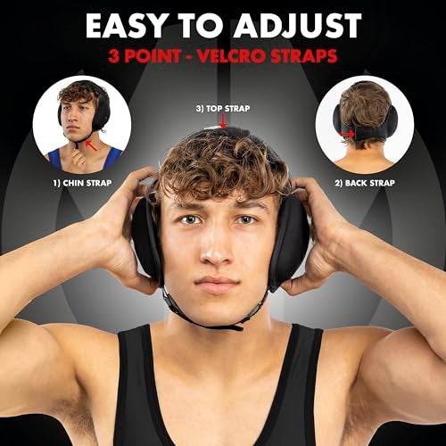 Matman Dynasty Adult Wrestling Headgear – Men & Women’s Soft & Comfortable Protective Ear Guards for Wrestling, BJJ & MMA (Black) - Image 5