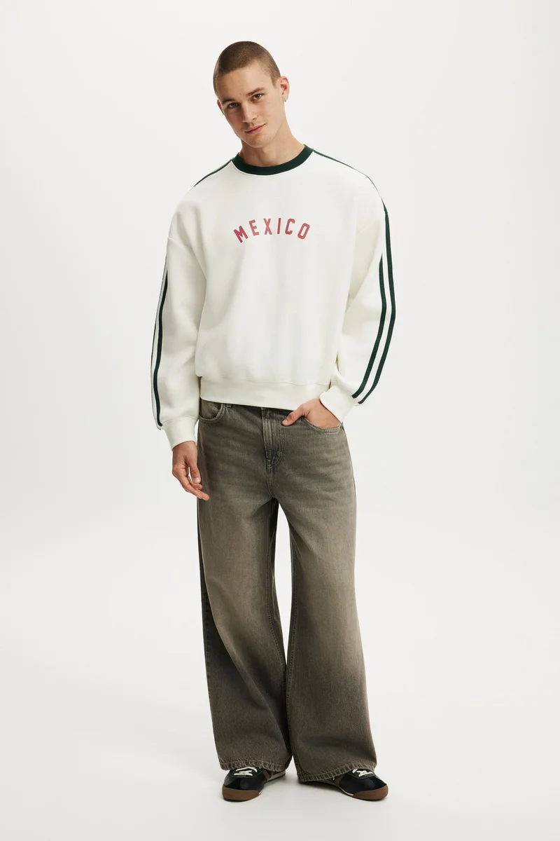 كوتون اون OVERSIZED GRAPHIC CREW SWEATER