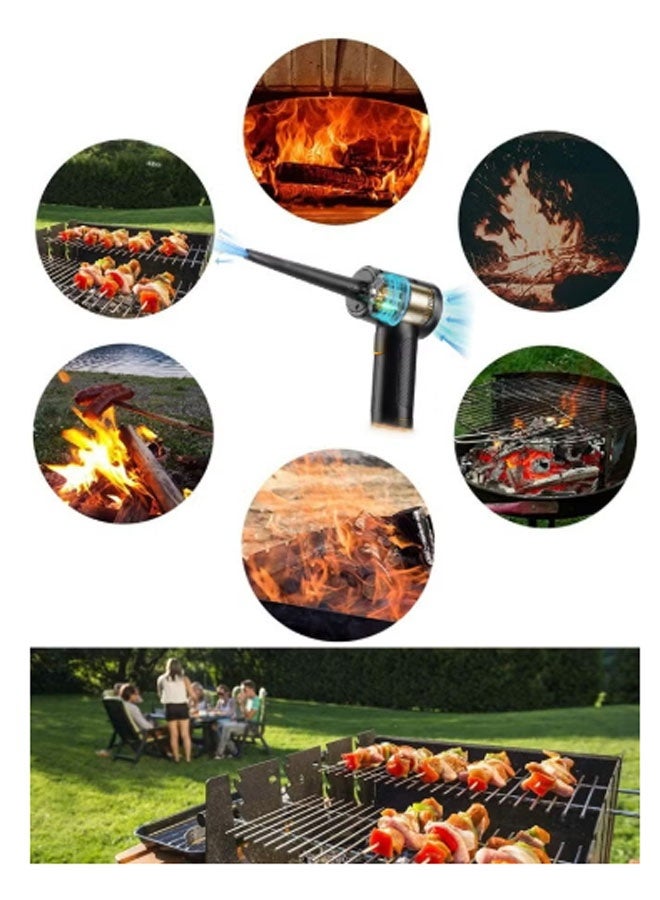 Neutral Compressed Air Duster with Digital Display, 52,000 RPM, LED Light, Rechargeable Cordless Portable Blower Suitable for Cleaning Computers, Laptops, Keyboards, Cameras and Electronics Cleaning Kit (Black) - Image 3