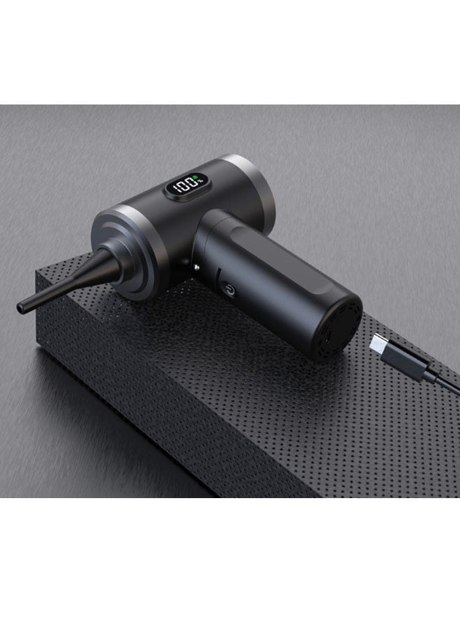 Neutral Compressed Air Duster with Digital Display, 52,000 RPM, LED Light, Rechargeable Cordless Portable Blower Suitable for Cleaning Computers, Laptops, Keyboards, Cameras and Electronics Cleaning Kit (Black) - Image 2