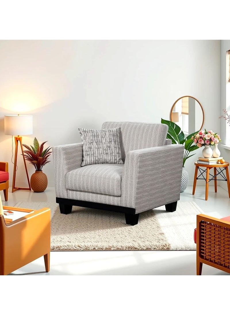 ROYALOAK Royaloak Archer Fabric Single Seater Sofa | Fabric Upholstery | Sofa Single Seater | Durable & Long-lasting | Comfortable Seating Space | Sturdy Base  - Image 2