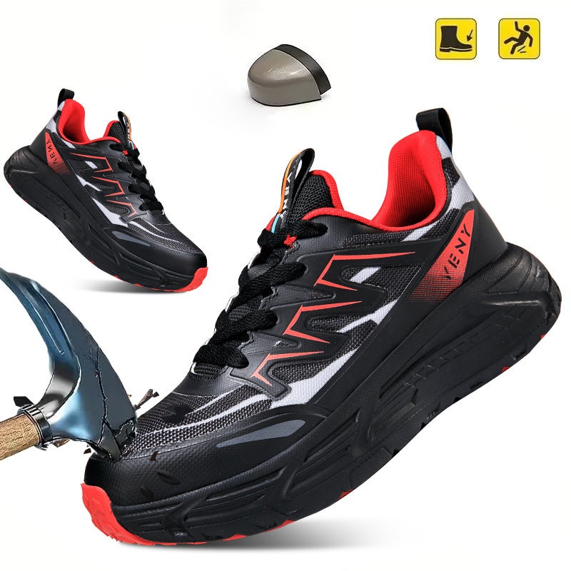 Labor Protection Shoes For Men, Steel Toe Anti-Smash Lightweight Toe-Toe Breathable Safety Work Shoes, Non-Slip Steel Toe Shoes - Image 4