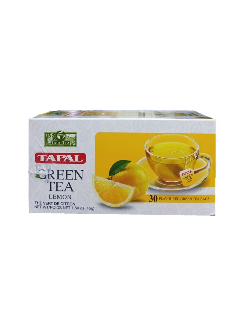 TAPAL Green Tea with Lemon, 30 Tea Bags - Image 2