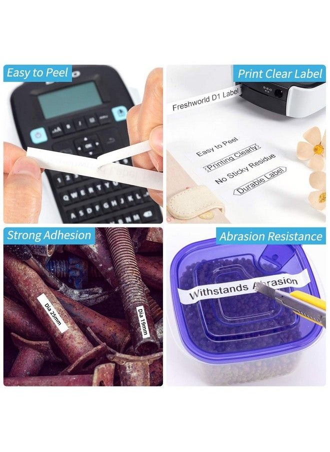 Freshworld - 3Pack Label Maker Tape Compatible Dymo D1 Label Tape 45013 S0720530 Replace For Dymo D1 A45013 Refills Black On White 1 2 Inch X 23Ft For Dymo Labelmanager 160 420P 210D 280 360D Pnp Label Maker - Image 1