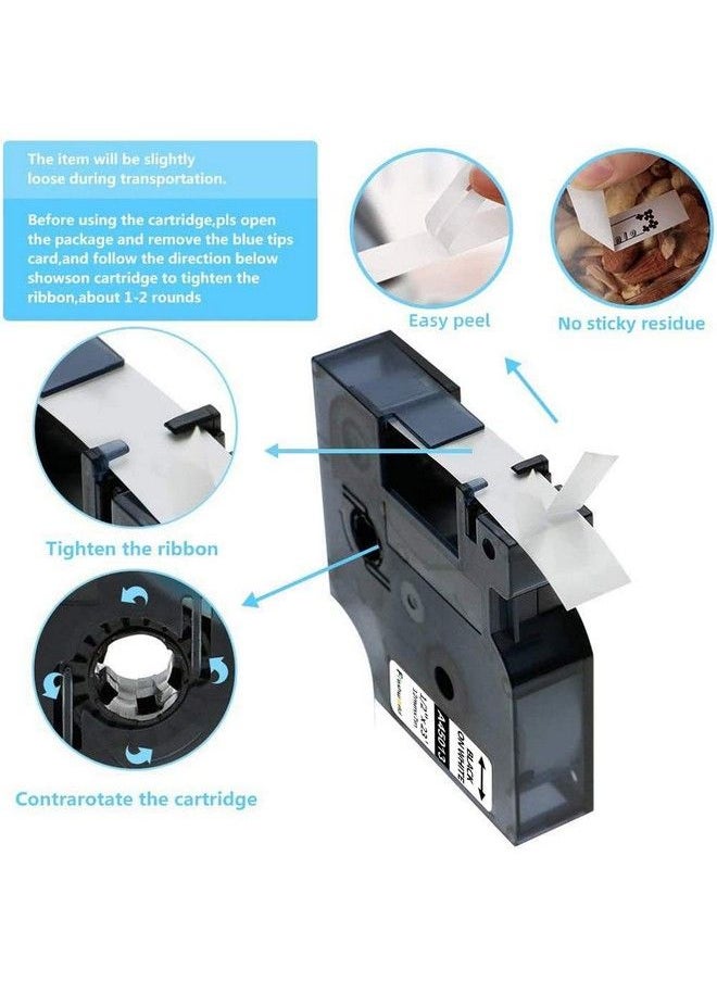 Freshworld - 3Pack Label Maker Tape Compatible Dymo D1 Label Tape 45013 S0720530 Replace For Dymo D1 A45013 Refills Black On White 1 2 Inch X 23Ft For Dymo Labelmanager 160 420P 210D 280 360D Pnp Label Maker - Image 1