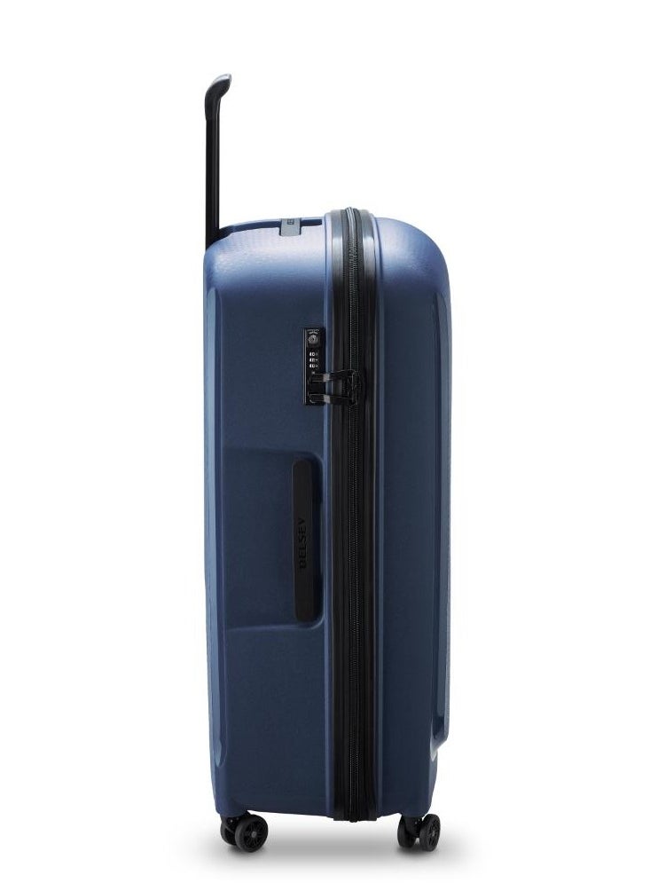 ديلسي _باريس Belmont Plus Non Expandable 83cm Check-In Luggage 4 Double Wheel Trolley Blue  - Image 4
