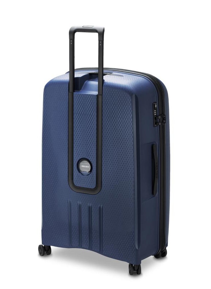 ديلسي _باريس Belmont Plus Non Expandable 83cm Check-In Luggage 4 Double Wheel Trolley Blue  - Image 5