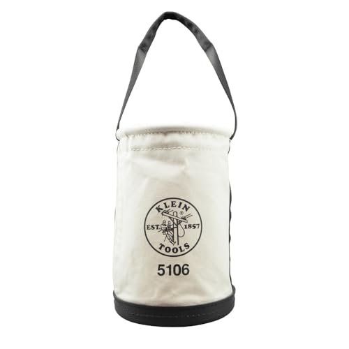 Klein Tools 5106 Storage Bucket Canvas Tool Bucket 9Inch Diameter 14Inch Height No 6 Canvas Web Handle - Image 3