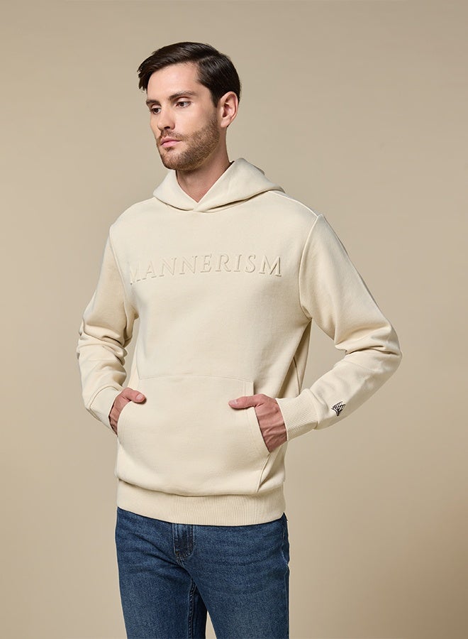 Mannerism The Warm Dune Beige Cotton Hoodie Relaxed Fit - Image 2