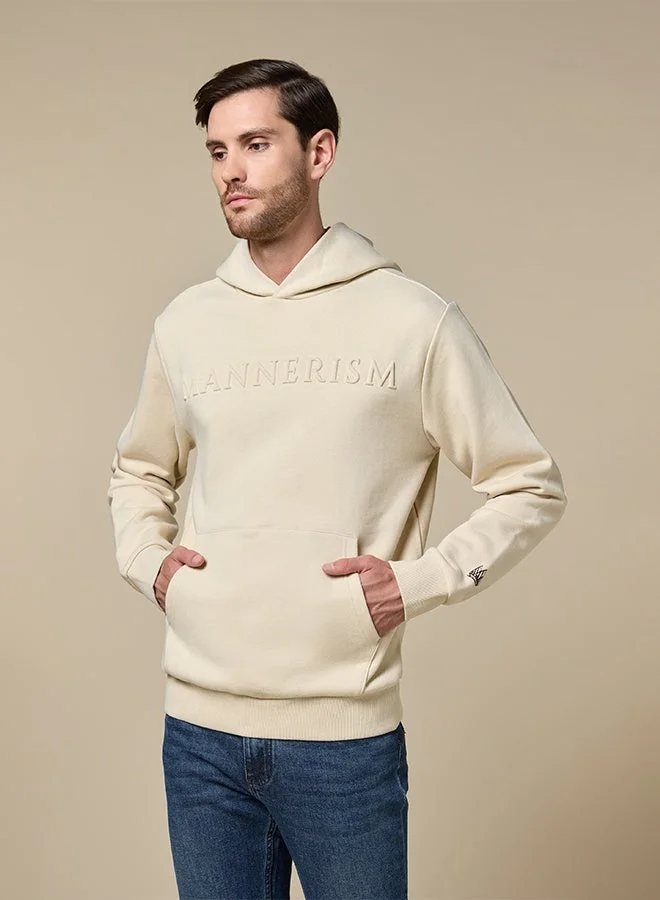 تكلف The Warm Dune Beige Cotton Hoodie Relaxed Fit