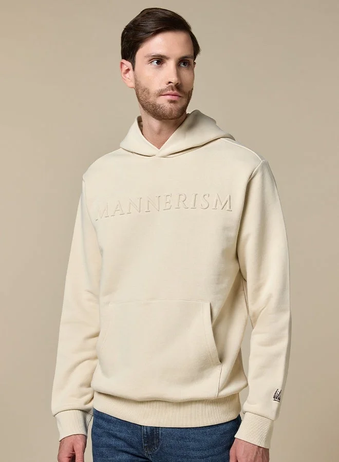 تكلف The Warm Dune Beige Cotton Hoodie Relaxed Fit