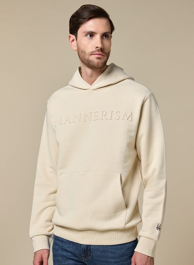 Mannerism The Warm Dune Beige Cotton Hoodie Relaxed Fit - Image 2