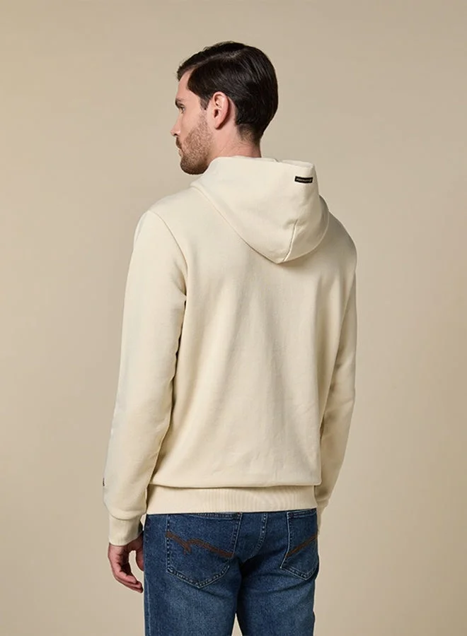 MANNERISM  The Warm Dune Beige Cotton Hoodie Relaxed Fit for Men | Best Price UAE