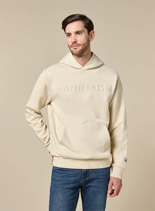 MANNERISM  The Warm Dune Beige Cotton Hoodie Relaxed Fit for Men | Best Price UAE