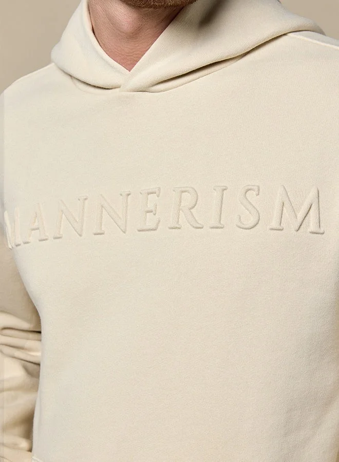 MANNERISM  The Warm Dune Beige Cotton Hoodie Relaxed Fit for Men | Best Price UAE