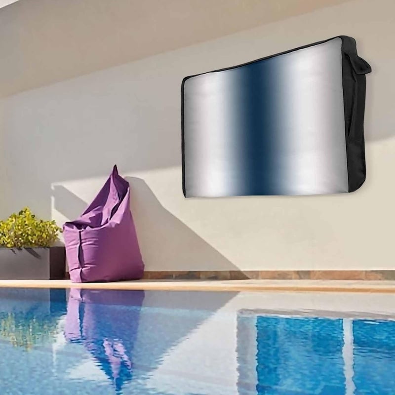 Abstract Waterproof Outdoor TV Cover, Dark Gray Dark Blue Gradient Ombre Outside Weatherproof TV Enclosures for 36 to 39 Inch LCD Television Shield Flat Screen Protectors - Image 4